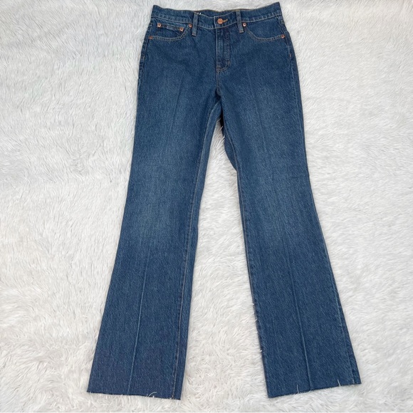 J Crew New high rise full length Demi-boot jeans in Kamari wash raw hem - Picture 3 of 11
